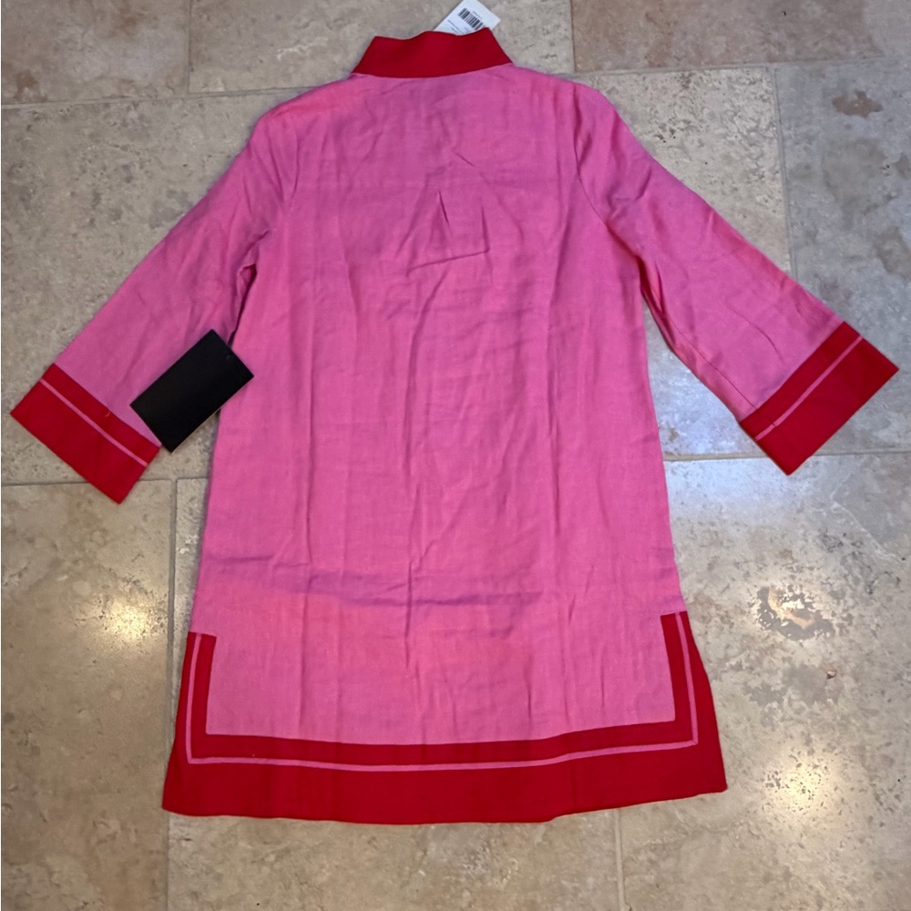 Tuckernuck Pink and Poppy Red Collins Caftan- NWT - Picture 3 of 3